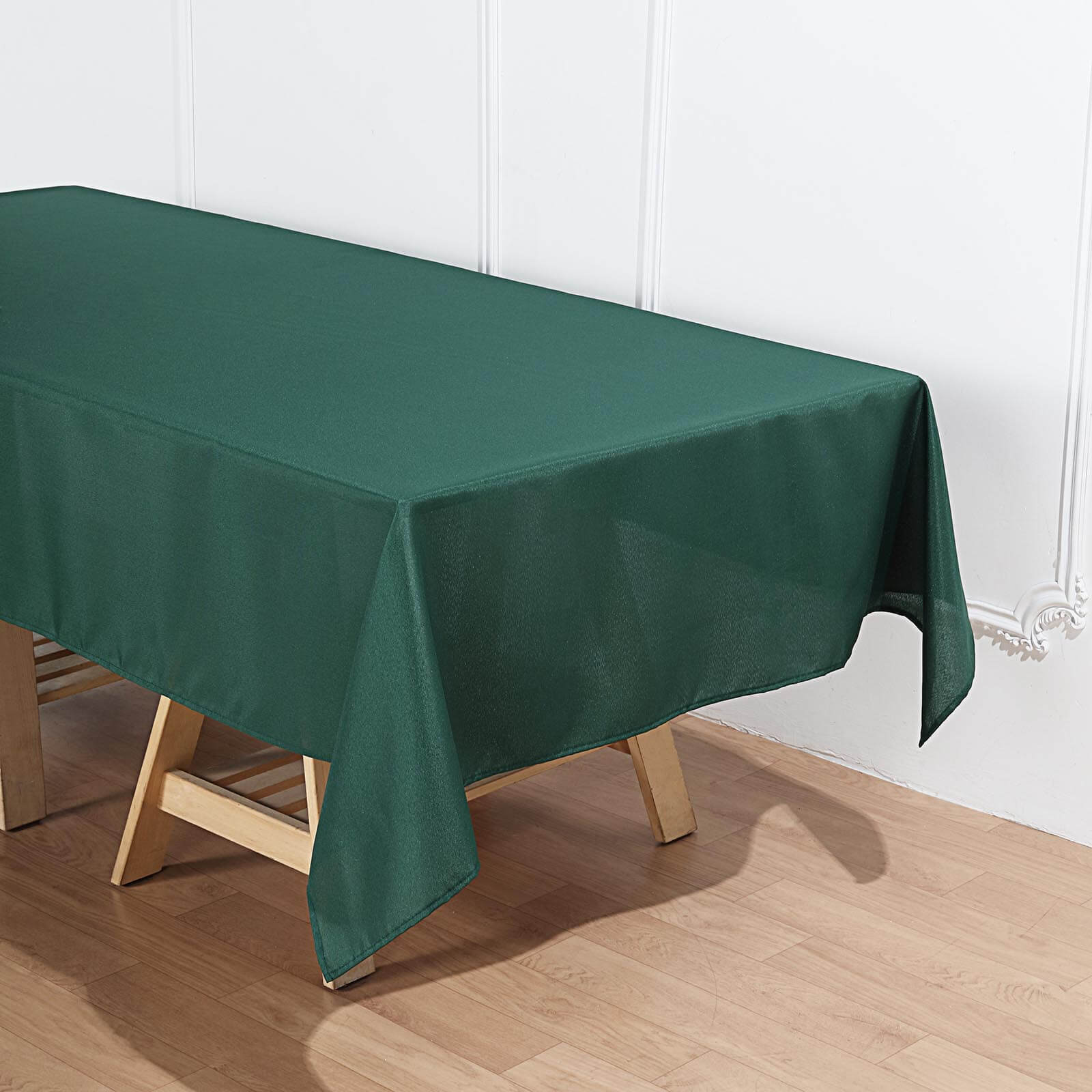 60x102 In Hunter Emerald Green Polyester Tablecloth