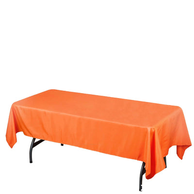 Polyester Rectangle Tablecloth 60"x102" Orange - Wrinkle-Resistant Finish