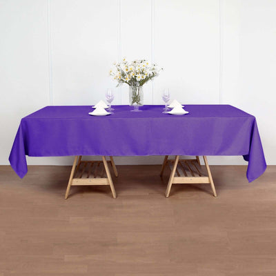 Polyester Rectangle Tablecloth 60"x102" Purple - Wrinkle-Resistant Finish
