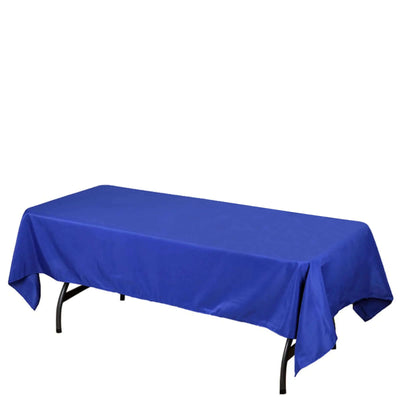 Polyester Rectangle Tablecloth 60"x102" Royal Blue - Wrinkle-Resistant Finish