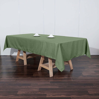 Polyester Rectangle Tablecloth 60"x102" Olive Green - Wrinkle-Resistant Finish