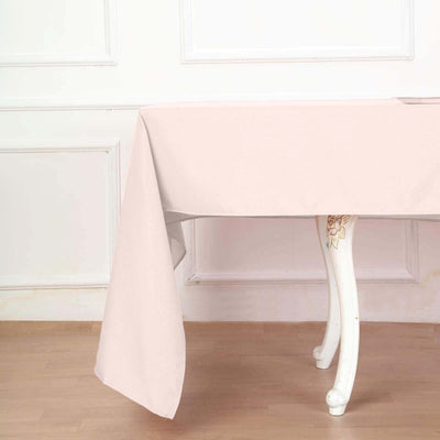 Polyester Rectangle Tablecloth 60"x126" Blush - Durable & Wrinkle-Resistant Table Cover