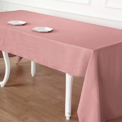 Polyester Rectangle Tablecloth 60"x126" Dusty Rose - Durable & Wrinkle-Resistant Table Cover