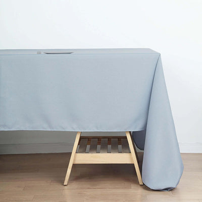 Polyester Rectangle Tablecloth 60"x126" Dusty Blue - Durable & Wrinkle-Resistant Table Cover