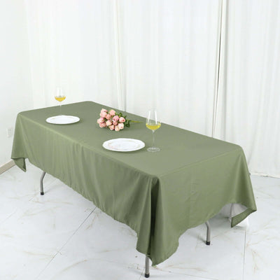 Polyester Rectangle Tablecloth 60"x126" Dusty Sage Green - Durable & Wrinkle-Resistant Table Cover
