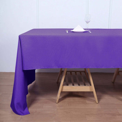 Polyester Rectangle Tablecloth 60"x126" Purple - Durable & Wrinkle-Resistant Table Cover