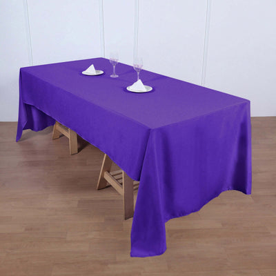 Polyester Rectangle Tablecloth 60"x126" Purple - Durable & Wrinkle-Resistant Table Cover