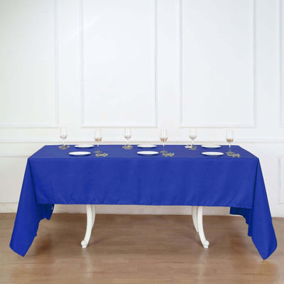Polyester Rectangle Tablecloth 60"x126" Royal Blue - Durable & Wrinkle-Resistant Table Cover