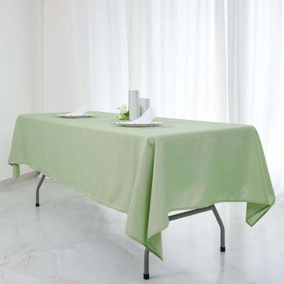 Polyester Rectangle Tablecloth 60"x126" Sage Green - Durable & Wrinkle-Resistant Table Cover