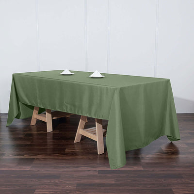 Polyester Rectangle Tablecloth 60"x126" Olive Green - Durable & Wrinkle-Resistant Table Cover