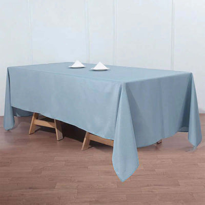 Polyester Rectangle Tablecloth 72"x120" Dusty Blue with Wrinkle-Resistant Finish - Reusable Table Cover