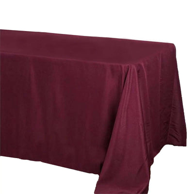 Polyester Rectangle Tablecloth 72"x120" Burgundy with Wrinkle-Resistant Finish - Reusable Table Cover