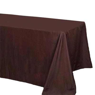 Polyester Rectangle Tablecloth 72"x120" Chocolate with Wrinkle-Resistant Finish - Reusable Table Cover