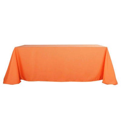 Polyester Rectangle Tablecloth 72"x120" Orange with Wrinkle-Resistant Finish - Reusable Table Cover
