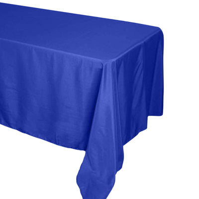 Polyester Rectangle Tablecloth 72"x120" Royal Blue with Wrinkle-Resistant Finish - Reusable Table Cover