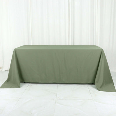 Polyester Rectangle Tablecloth 90"x132" Dusty Sage Green with Seamless Finish