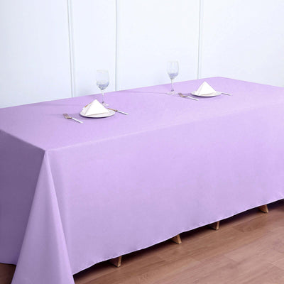 Polyester Rectangle Tablecloth 90"x132" Lavender Lilac with Seamless Finish