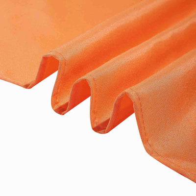 Polyester Rectangle Tablecloth 90"x132" Orange with Seamless Finish