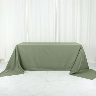 Polyester Rectangle Tablecloth 90"x156" Dusty Sage Green with Seamless Finish