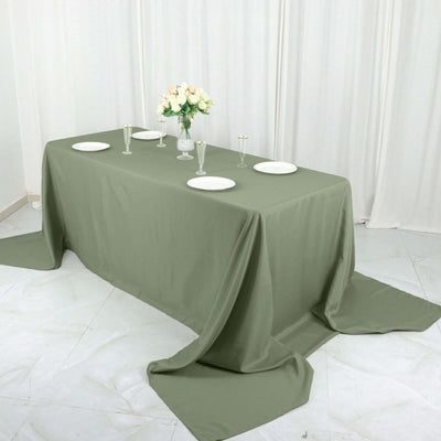 Polyester Rectangle Tablecloth 90"x156" Dusty Sage Green with Seamless Finish