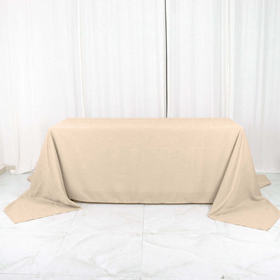 Polyester Rectangle Tablecloth 90"x156" Nude with Seamless Finish