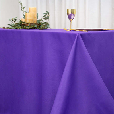Polyester Rectangle Tablecloth 90"x156" Purple with Seamless Finish