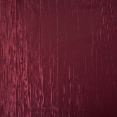 Taffeta Rectangle Tablecloth 90"x132" Burgundy with Accordion Crinkle Design - Seamless Finish
