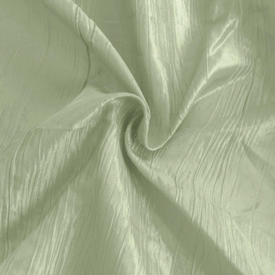 Taffeta Rectangle Tablecloth 90"x156" Sage Green with Accordion Crinkle Design - Seamless Finish