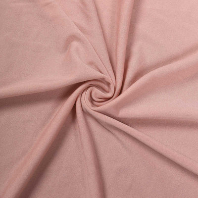 Spandex Round Cocktail Table Cover Skirt 30" Dusty Rose With Natural Wavy Drapes