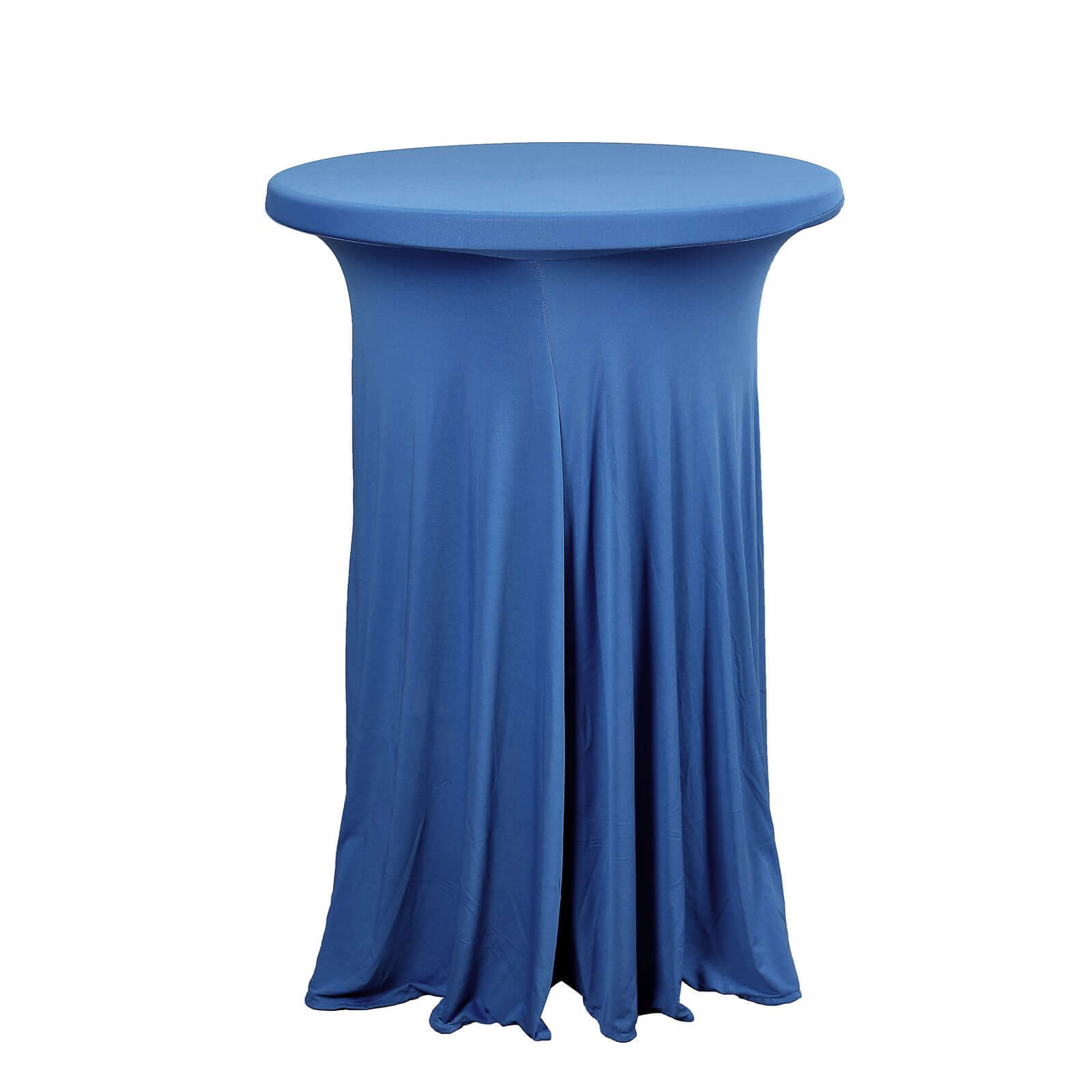 Royal Blue Round Spandex Cocktail Table Cover | EFavormart.com