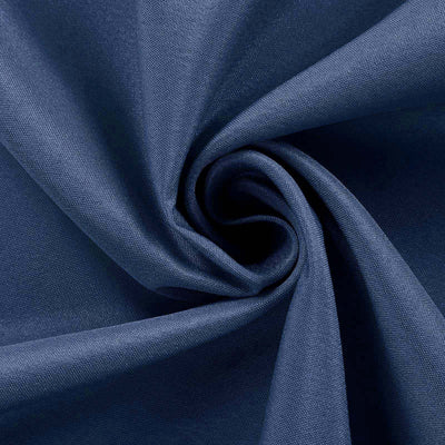 Polyester Round Tablecloth 120" Dark Denim Blue with Faux Denim Design - Seamless Finish for Modern Events