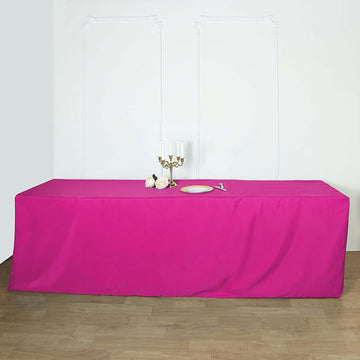 Elevate Your Event Decor with the Fuchsia Rectangular Table Cover