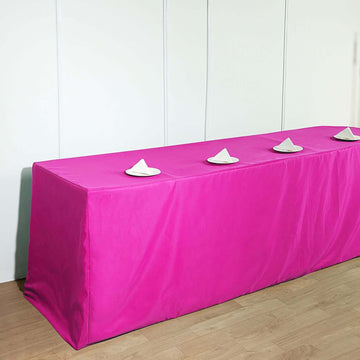 Add a Splash of Color with the Fuchsia Fitted Polyester Table Cover