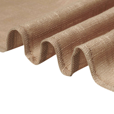Faux Linen Rectangular Tablecloth 90"x132" Natural with Slubby Textured - Wrinkle Resistant & Seamless Table Cover