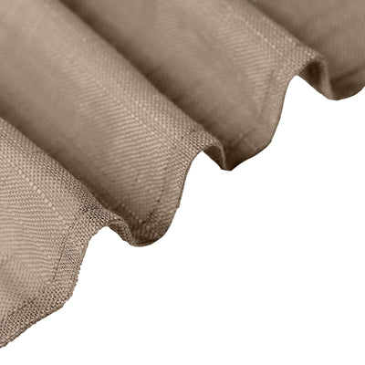 Faux Linen Rectangular Tablecloth 90"x156" Taupe with Slubby Textured - Wrinkle Resistant & Seamless Table Cover