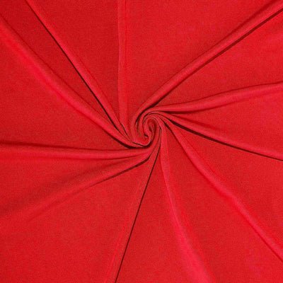 Stretch Spandex Rectangle Tablecloth 6ft Red - Wrinkle Free Fitted Table Cover
