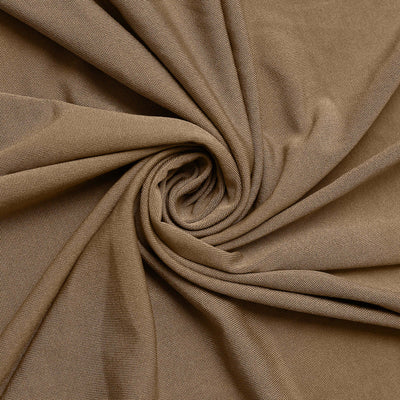 Stretch Spandex Rectangle Tablecloth 6ft Taupe - Wrinkle Free Fitted Table Cover