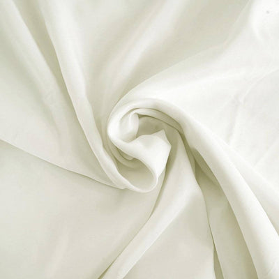 Stretch Spandex Rectangle Fitted Table Cover 96"x30" Ivory - Wrinkle Free Form-Fitting Tablecloth