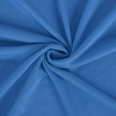 Stretch Spandex Rectangle Table Cover 96"x30" Royal Blue - Curved Open Back Fitted Tablecloth