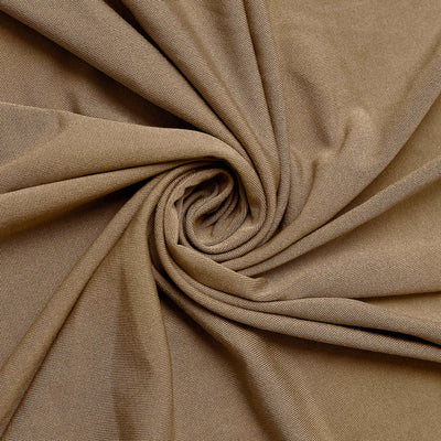 Stretch Spandex Rectangle Fitted Table Cover 96"x30" Taupe - Wrinkle Free Form-Fitting Tablecloth