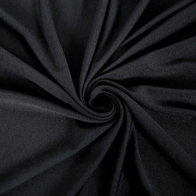 Stretch Spandex Rectangle Fitted Table Cover 96"x30" Black - Wrinkle Free Form-Fitting Tablecloth