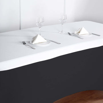 Stain-Resistant and Wrinkle Free White Tablecloth