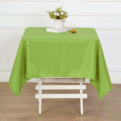 Polyester Square Tablecloth 54"x54" Apple Green - Wrinkle-Resistant Table Cover