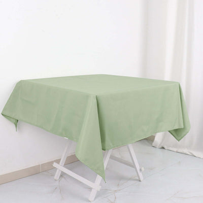 Polyester Square Tablecloth 54"x54" Sage Green - Wrinkle-Resistant Table Cover