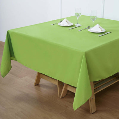 Polyester Square Tablecloth 70"x70" Apple Green - Wrinkle-Resistant Table Cover