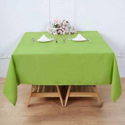 Polyester Square Tablecloth 70"x70" Apple Green - Wrinkle-Resistant Table Cover