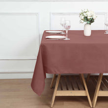 Polyester Square Tablecloth Cinnamon Rose 70 Inch