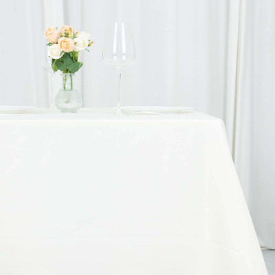 Premium Polyester Square Table Overlay 70"x70" Ivory - 220GSM Wrinkle-Resistant Table Topper