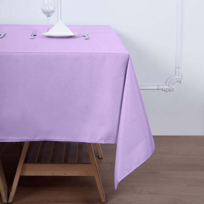 Polyester Square Tablecloth 70"x70" Lavender Lilac - Wrinkle-Resistant Table Cover