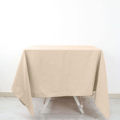 Polyester Square Tablecloth 70"x70" Nude - Wrinkle-Resistant Table Cover